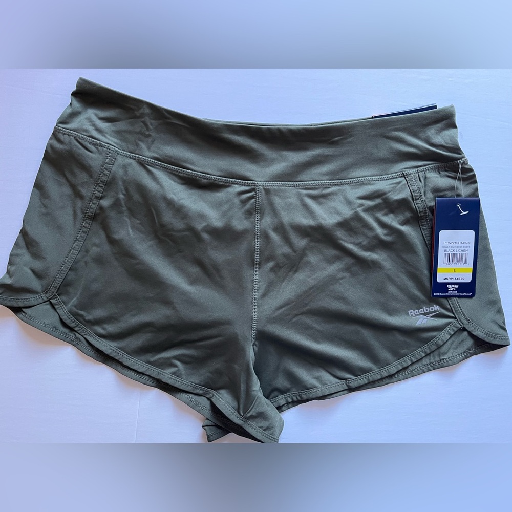 NWT - Reebok Women’s Running Shorts- Khaki Color - Size Large
